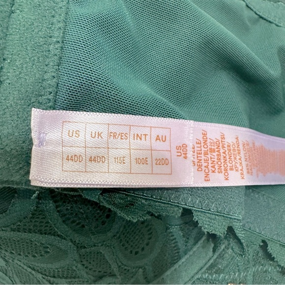 Savage X Fenty 44DD Green Lace Balconette Bra – “Savage Not Sorry” Lightly Lined - Picture 9 of 9